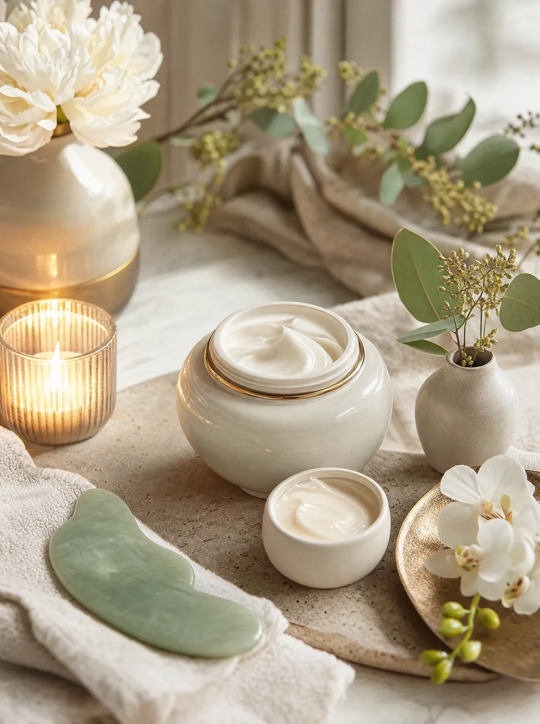 Tratamiento facial con productos premium