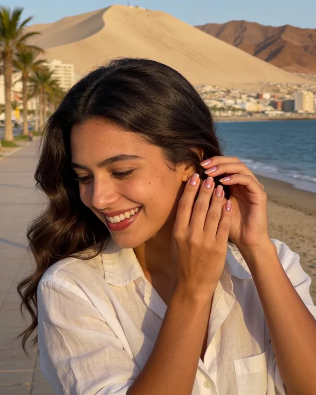 Imagen referencial: joven con ondas suaves en la costanera